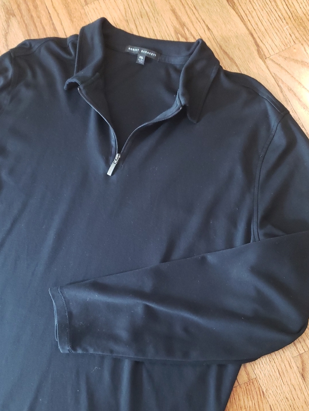 Robert Barakett Black Quarter-Zip Lightweight Pullover Size: XXL